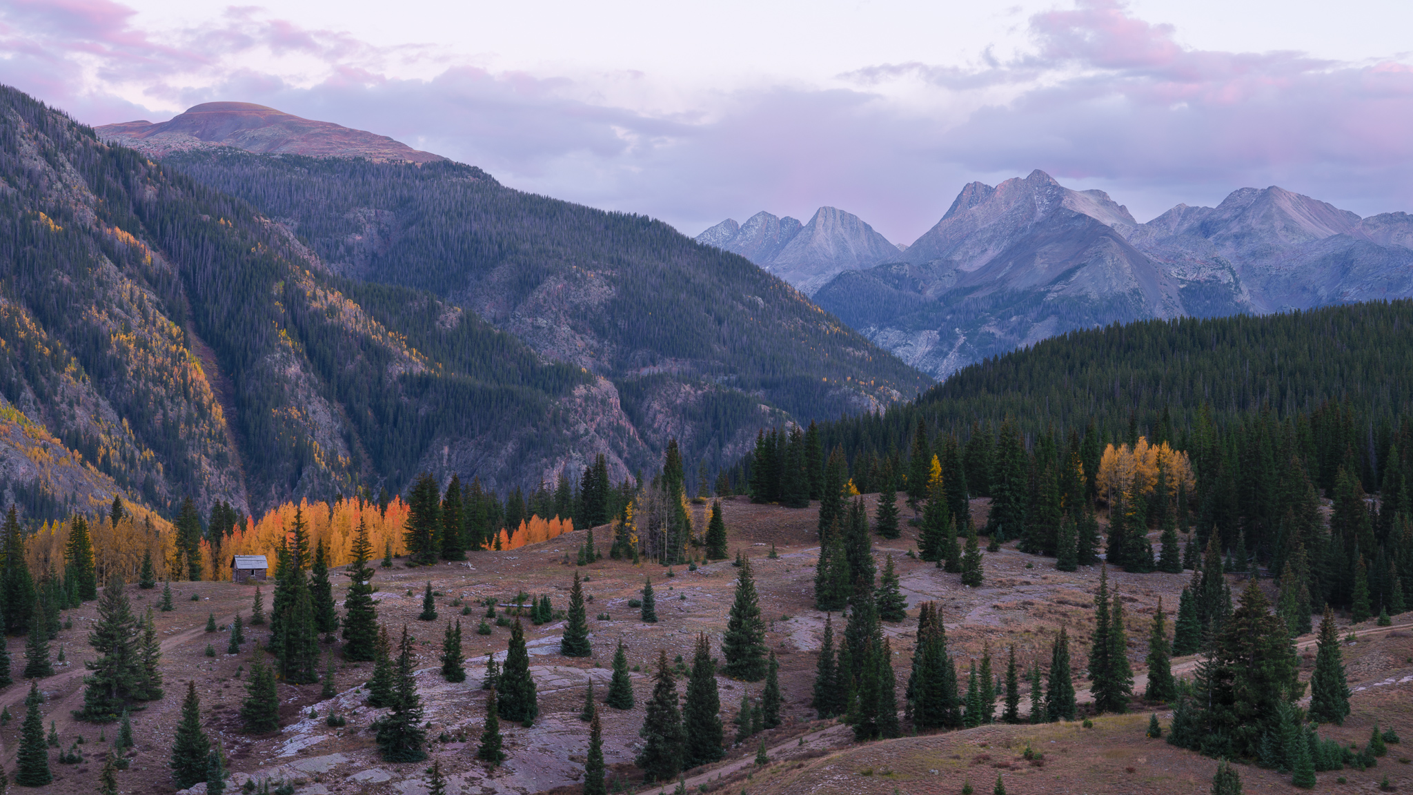Mountain Cabin Sunset