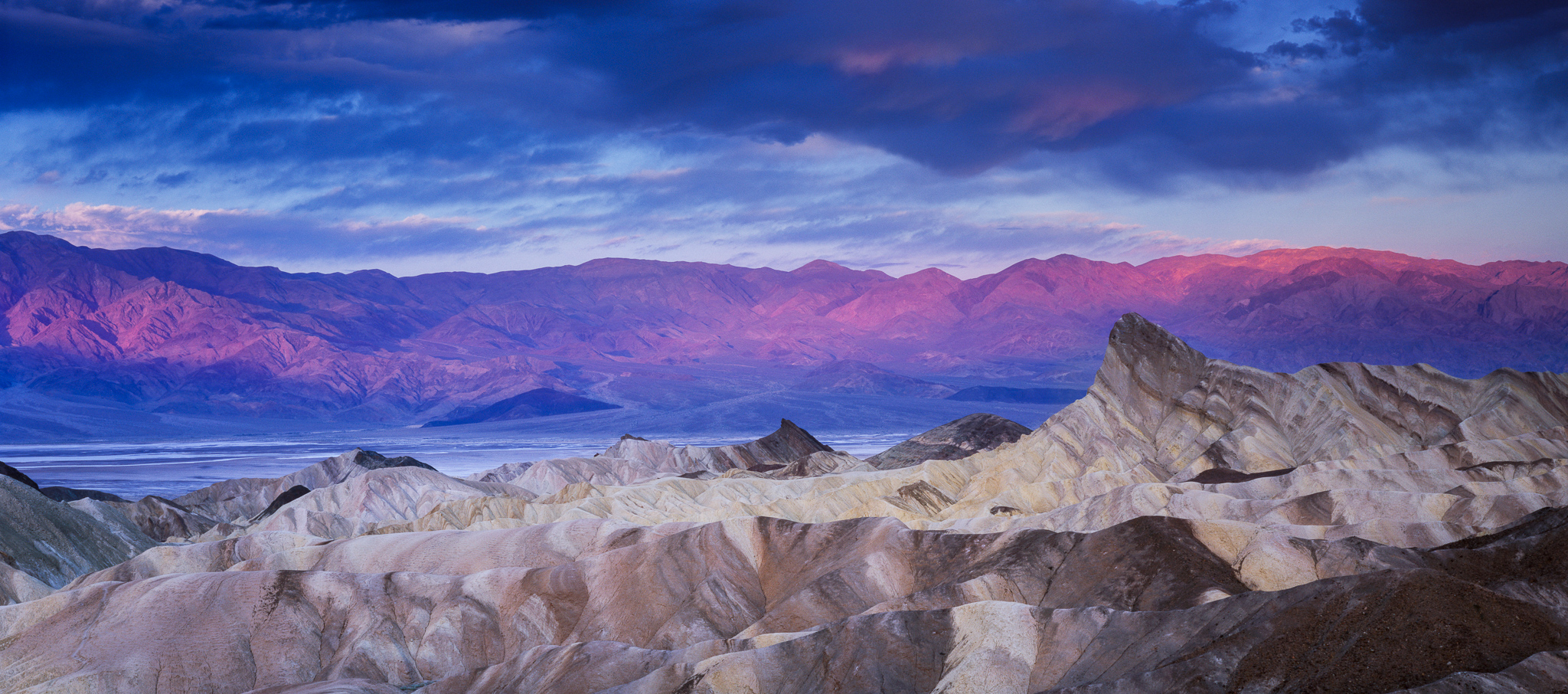 Zabriskie Point Sunrise - Golden badlands at first light