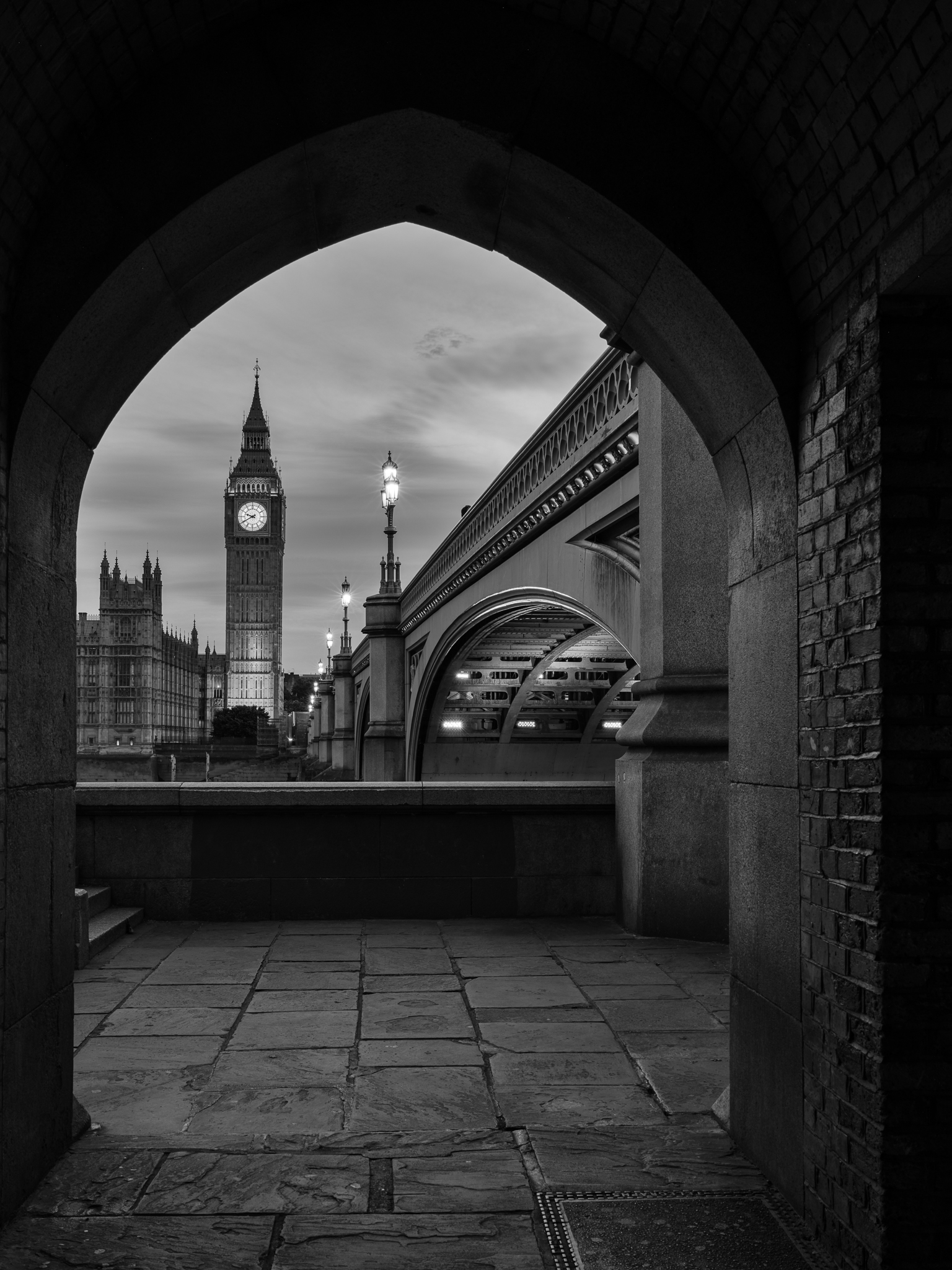 Big Ben and Westminster Bridge at Night